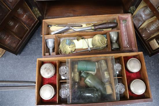 A Victorian brass mounted mahogany apothecary chest, W.12.5in. H.13.75in. D.8.25in.